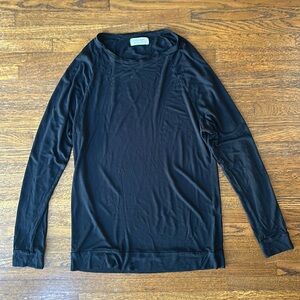 Zara Men’s Black Long Sleeve Slim Fit Cotton Tee Shirt